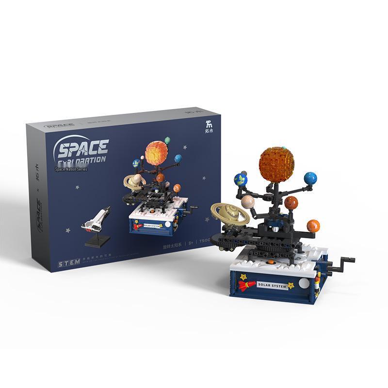 Tuomu T5002 Rotating Solar System Globe Educational Building Block Set