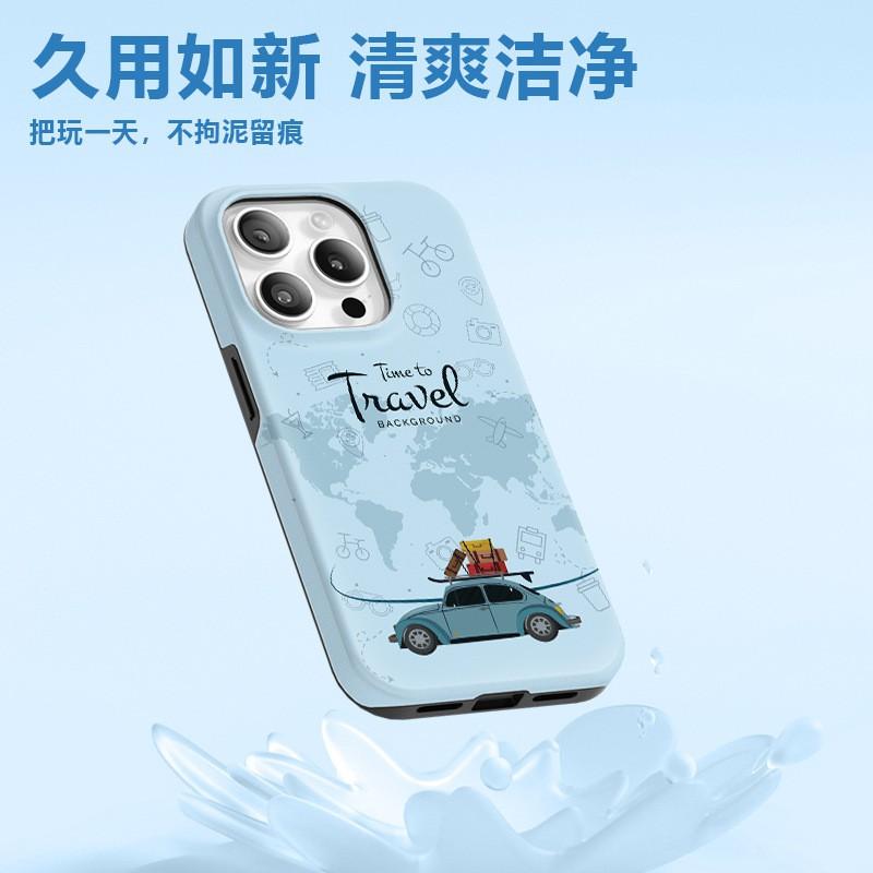Dual Layer Cartoon Animal Phone Case IPhone 15 Pro Max 14 16 17 Shockproof TPU PC Back Cover