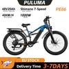 PULUMA PE86 Electric Bike 1000W Motor 48V20Ah Battery 40KM/H Shimano 7-Speed 80Nm Torque 26×3 Inch Fat Tire Off-Road E-Bike