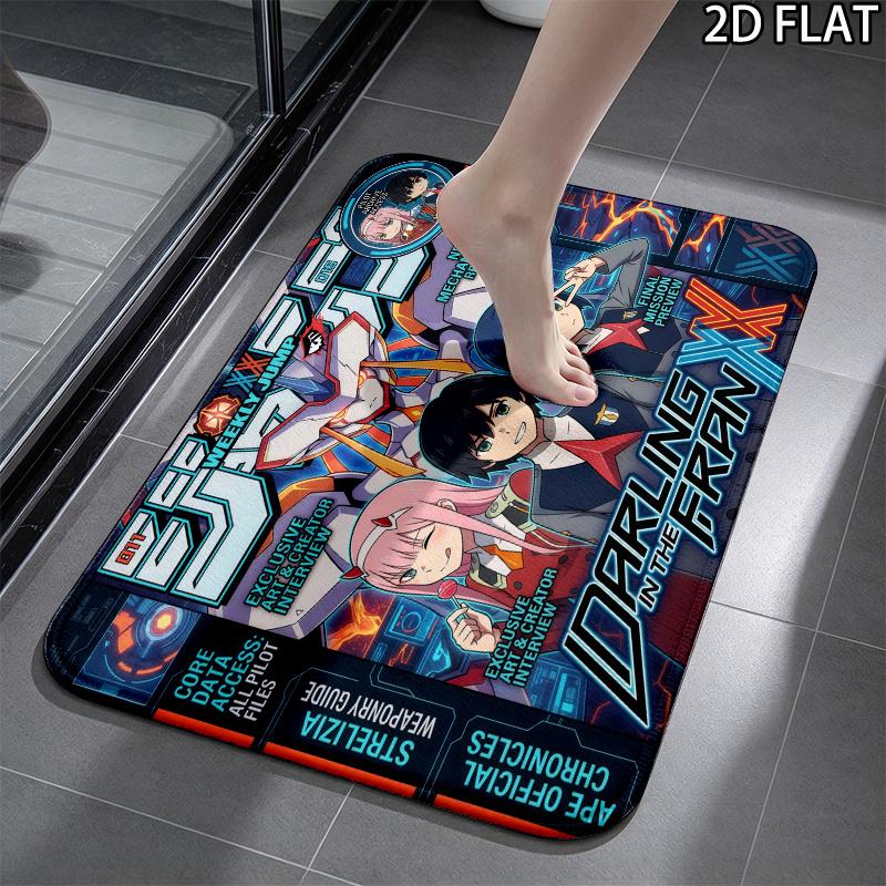 Franxx 3Pcs Flannel Toilet Mat Set Bathroom Rug Bath Carpet Non Slip Home Decor Toilet 3 Pcs Bathroom Textile Set