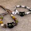 Hip Hop Skeleton Cat Bead Bracelet For Women Retro Bracelet Bracelet  Party Jewelry Accessories Gift