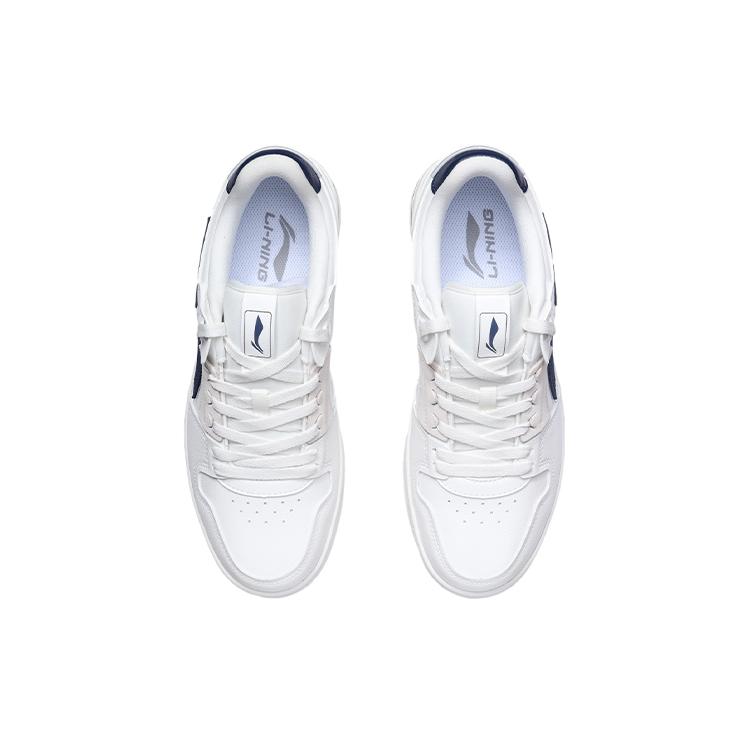 Li Ning Tianji Slip Resistant, Abrasion Resistant, Balanced, Lightweight Low Top Skateboard Shoes Men's White Blue AGCP299-10