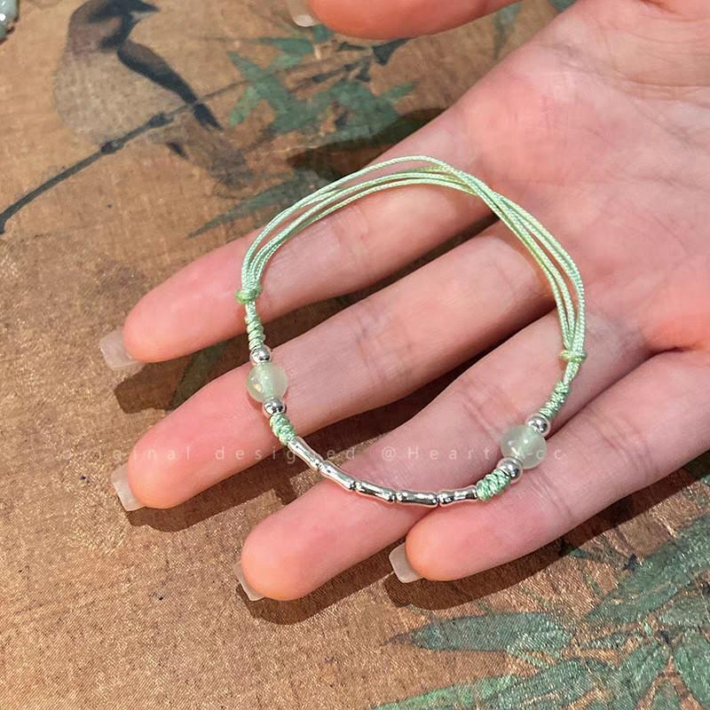 Bohemian Color Ethnic Style Hand-Woven Beaded Bracelet French Holiday Style Adjustable Bracelet Summer