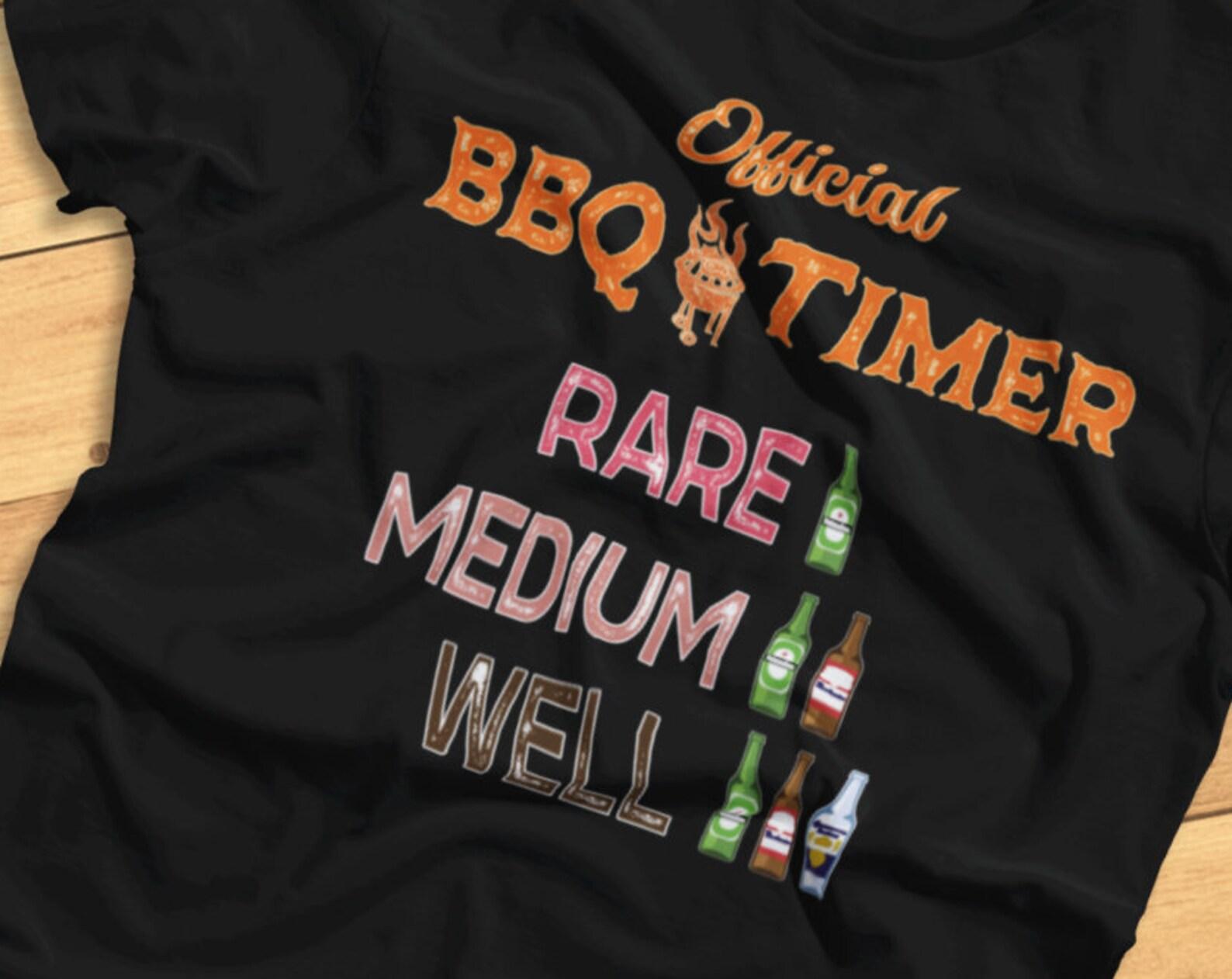 BBQ Timer - Funny Grillmaster, Beer Drinker, BBQ Chef - T-Shirt M