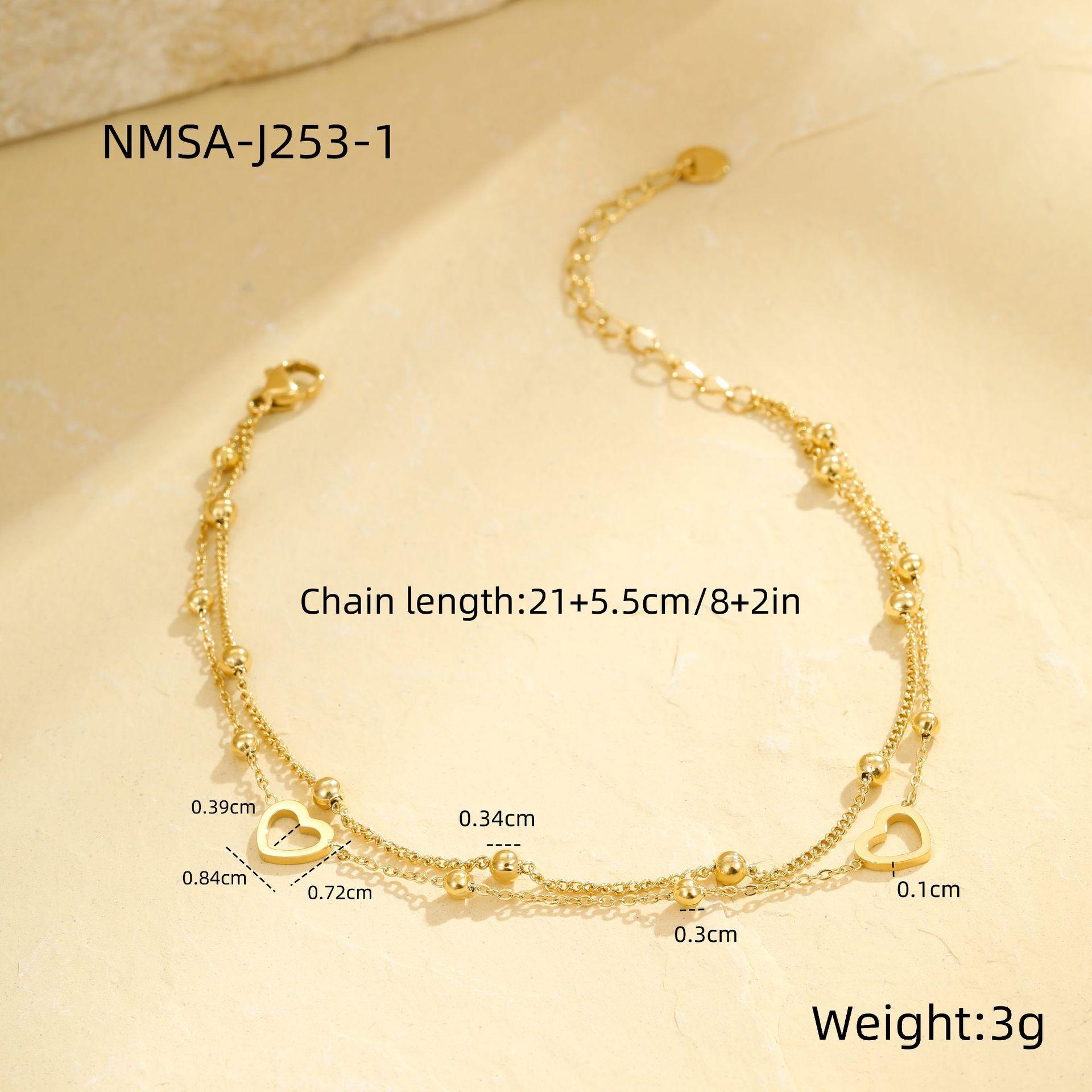 GEMCHIC Women s Stainless Steel Multi-Layer Heart Anklet Beach Summer Style