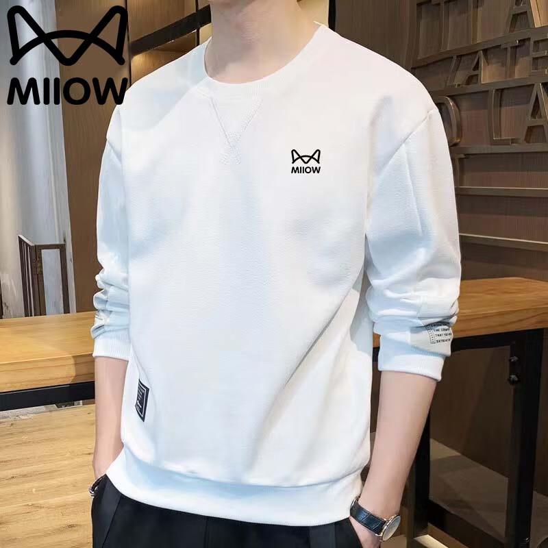 Mao Ren Men's Casual Crew Neck Long Sleeve T-Shirt