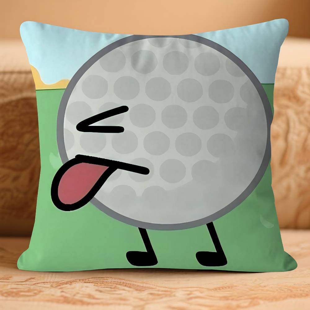 Мультяшная наволочка B-BFDI, съемная, моющаяся, чехол для подушки – мягкий лен для любого сезона 16x16Inch