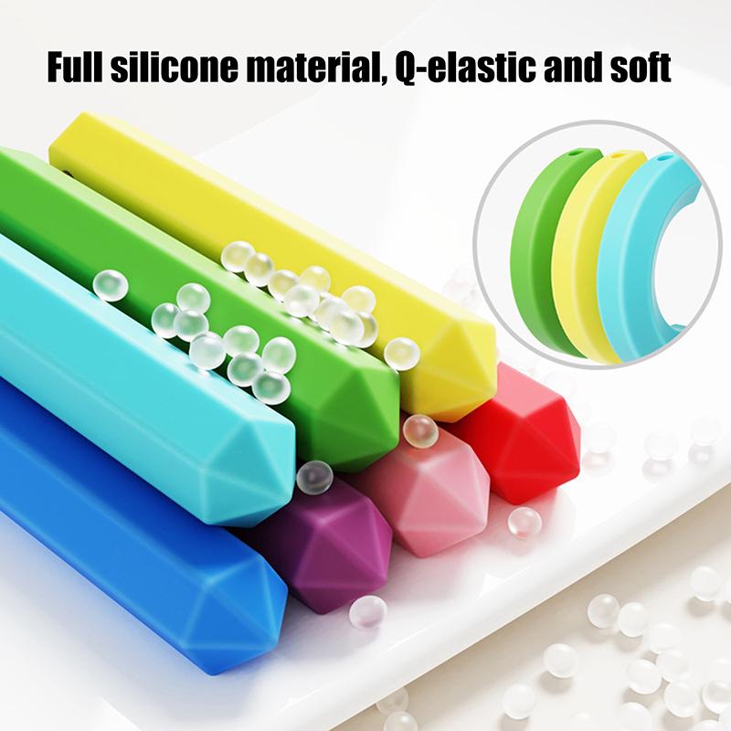 1 Stück Babysicherer Silikon-Beißring BPA-frei Cartoon Backenzahn-Stab für Kleinkinder Beißringe Lebensmittelqualität Säugling Kauen Beißspielzeug