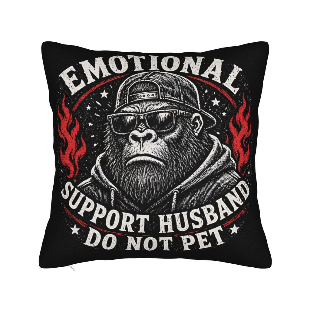 EMOTIONAL SUPPORT HUSBAND DO NOT PET Pillow Case Kawaii Pillow Cover Design Pillowcases For Sofa Home Decor