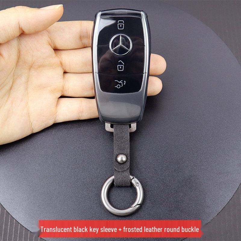 Ultra-Thin Transparent Key Case for Mercedes-Benz E300L, GLC260L, A200L, GLB, GLE350, and CLS-Class