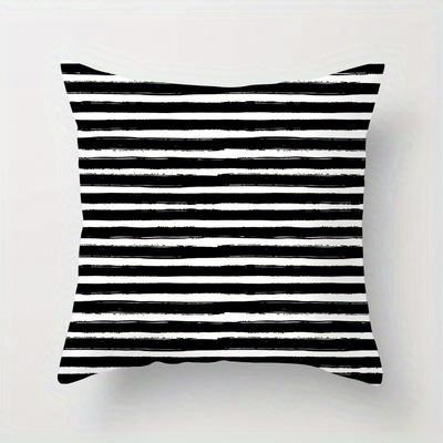 Home Decor Modern Black And White Geometric Pillow Covers Pattern Cushion Cover Suitable For Sofa Bedroom Car Pillow Cover