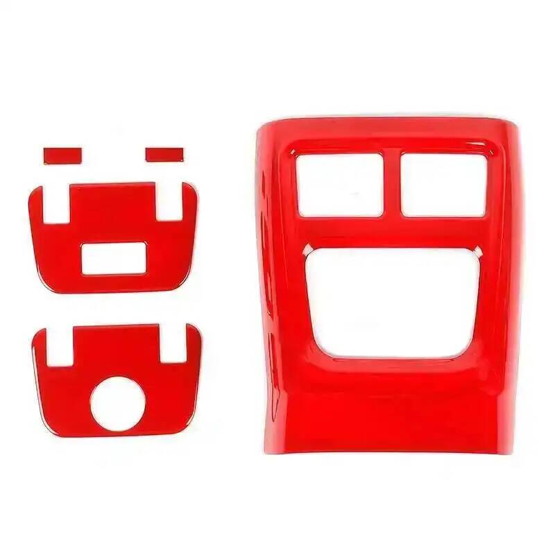 JIDIXIAN ABS Car Rear Air Outlet Panel Decoration Cover for Dodge Charger for Chrysler 300C 2011 Up Car Interior Accessories красный
