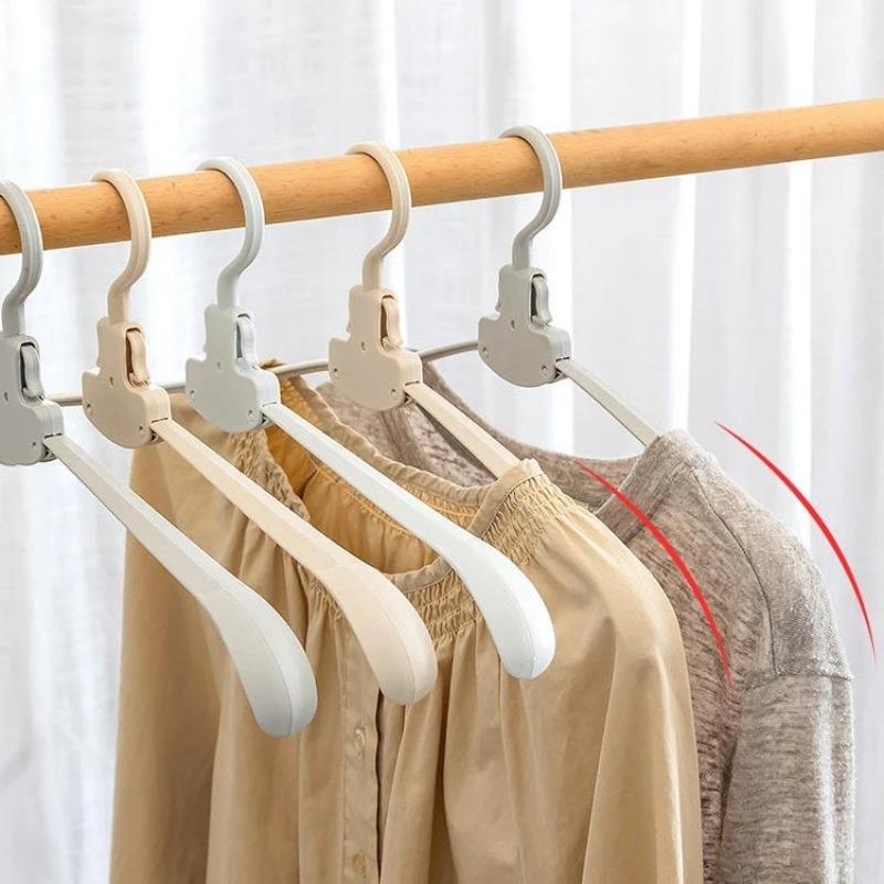 Wide-shouldered, Non-marking, Non-slip Folding Clothes Hanger for Home, Dormitory, Travel, Business Trips, and Portable Storage