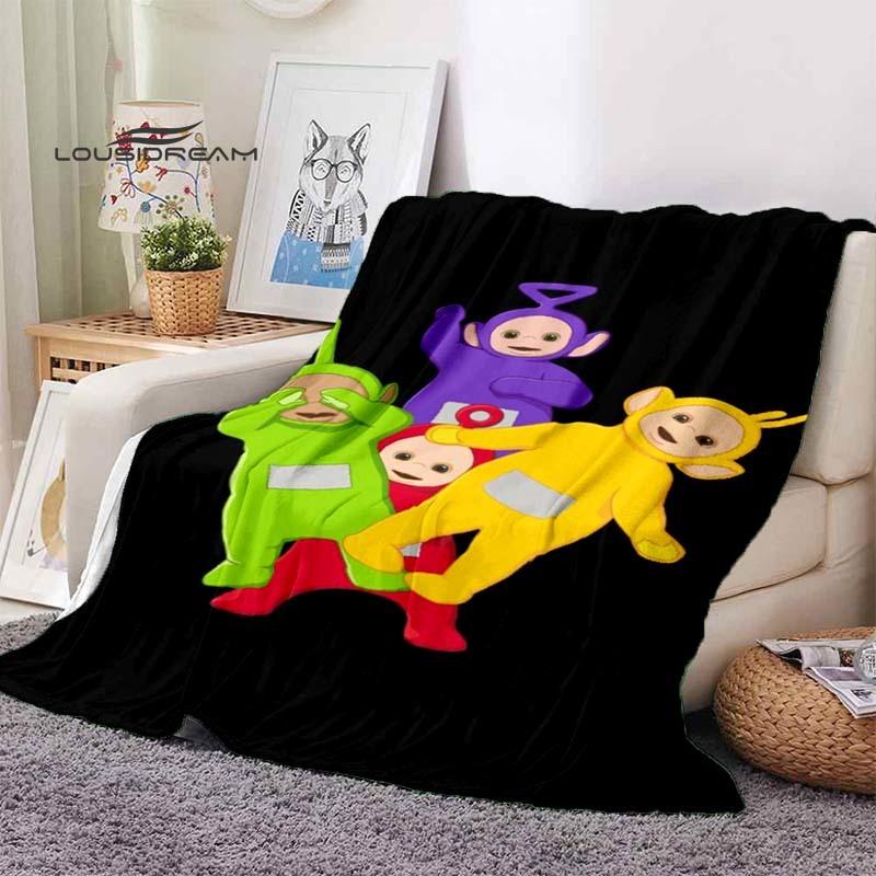 Kawaii Cartoon Teletubbies Series Creativity Blanket Soft Home Bedroom Bed Sofa Picnic Travel Office Cover Blanket Gifts 75cmx90cm