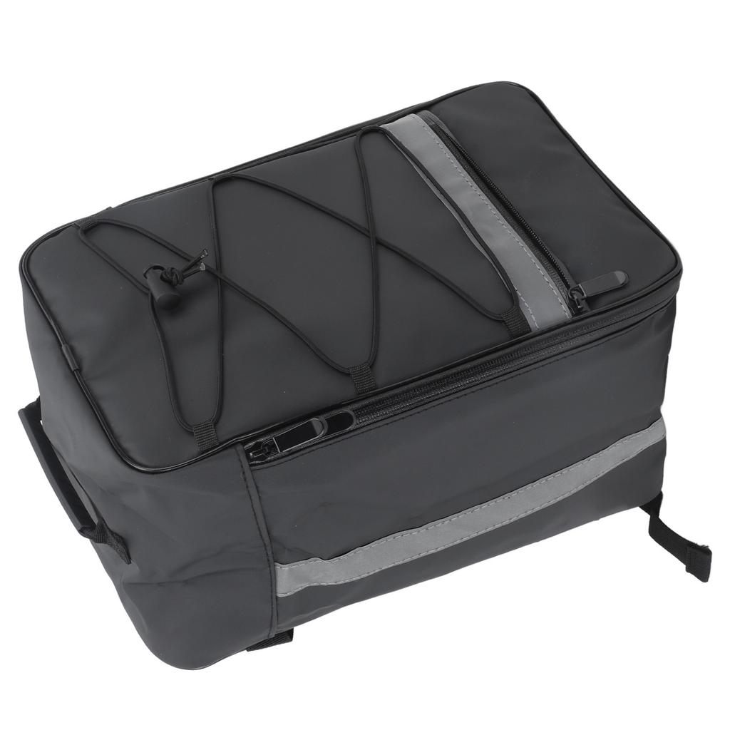 Rear Bike Rack Bag 15L Waterproof Bicycle Electric Bike Saddle Bag Cycling Trunk Carrier for