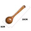 Large Wood Soup Ladle Long Handle for Serving Hot Pot Ramen Porridge Kitchen Cooking Spoon Wooden Ladle