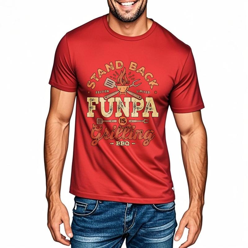 Oversized Summer For Her Tshirt Stand Back Funpa Is Grilling Bbq Short Sleeve Relaxed Fit Oneck Tees Everyday Tee Premium Gift