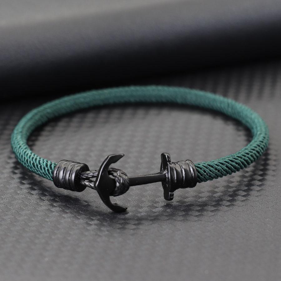 Noter Stylish Men Anchor Bracelet 8 Colors Available Grade A 4mm Milan String Charm Braslet Hiphop Rock Wrist Accessories Joias