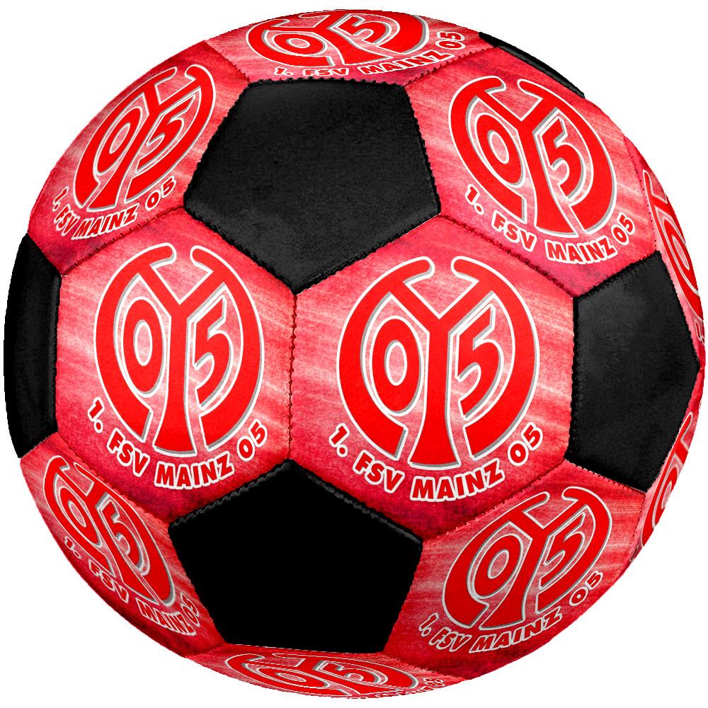 FSV Mainz 05 Size 5 Soccer Ball, Machine-Stitched PVC, Durable & High Bounce, All Ages Fit, Fan Merchandise, Matches & Outdoor Use.