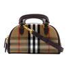 Burberry Klasická logo manžetová rukojeť Bavlněná mini crossbody taška Tote Dámské kabelky Béžová 81152811