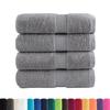 VidaXL Serviettes de toilette premium SOLUND 4 pièces Gris 30 x 30 cm 600 g/m² 137300