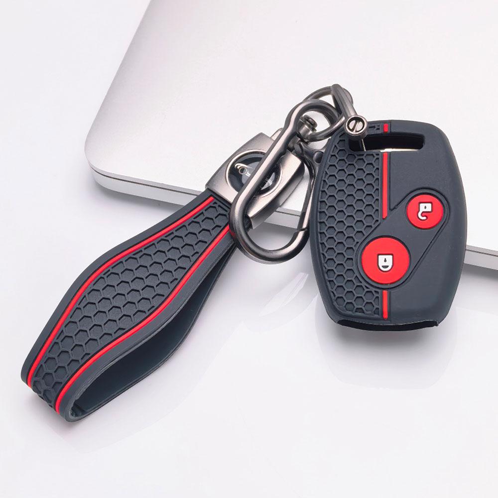Soft Silicone Car Key Cover Keychain For Honda 7th 8th Gen Accord CRV Odyssey Fit City Civic And Classic Old Model Anti-Scratch Guard