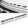 swpzb8 3D ABS Chrome Black Letters Explorer Logo Car Front Hood Emblem Bonnet Badge Sticker For Explorer 2011-2021