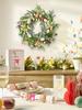 Easter Colorful Egg Wreath Artificial Flowers Eucalyptus Garland for Wall Decoration