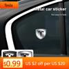 Autoaufkleber Tesla Für Tesla Model 3 2021 Model S X Y Stil Roadster Invader 3D Metall Auto Karosserie Kotflügel Emblem Schild Aufkleber Deko