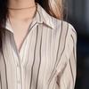 Camicia a Righe da Donna Blusa Vintage Moda Primavera Autunno Top da Donna Abbigliamento Femminile Casual Camicie Eleganti Ampie per Donna