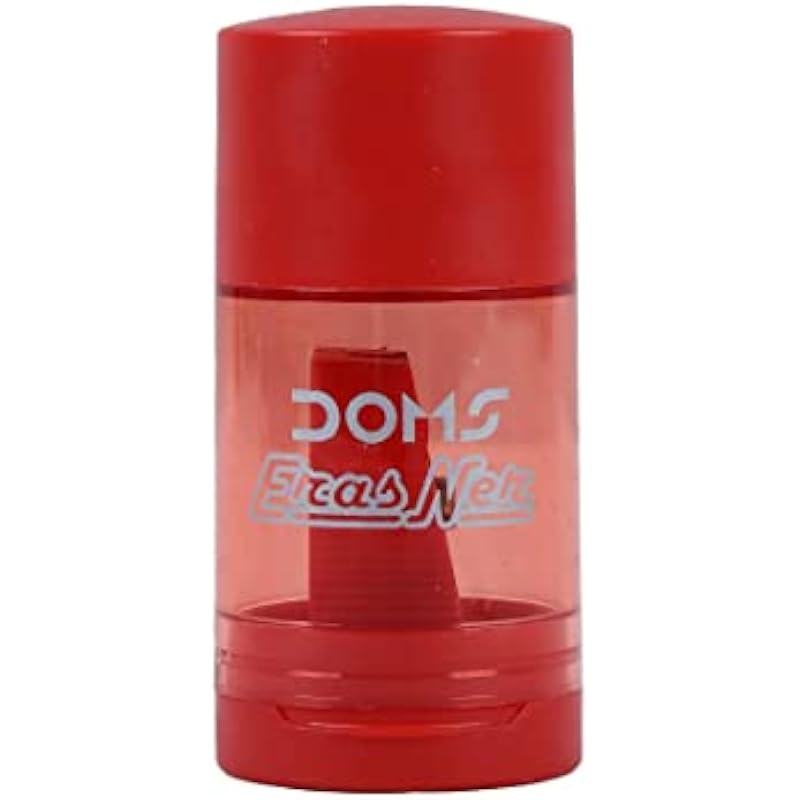 Doms ErasNer Eraser + Sharpner Blister Pack | Durable & Strong Built Quality | 4 Different Shapes in 5 Vibrant Colors |