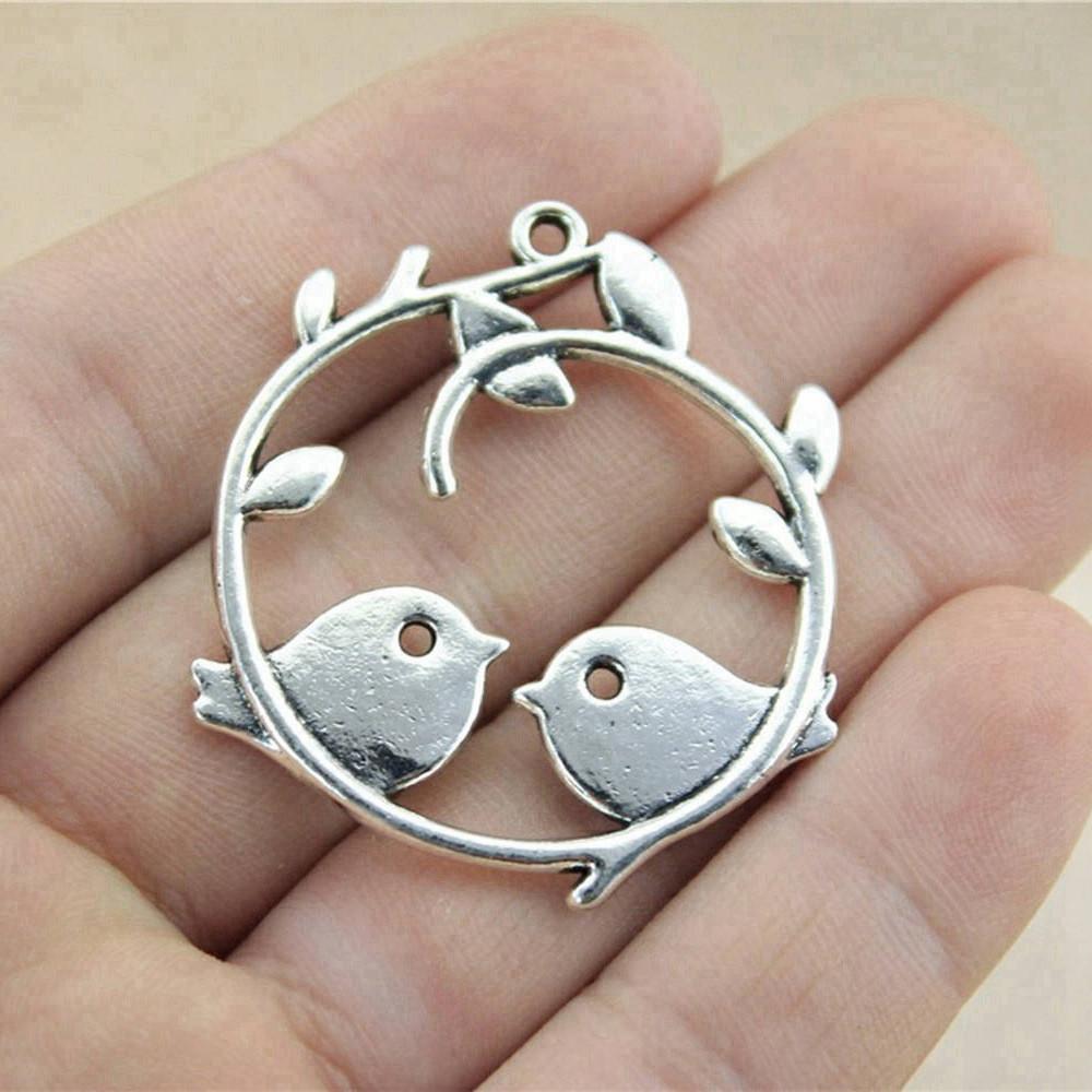 

Чоловічі ювелірні вироби з підвісками «Пташки» Масивні персоналізовані товари для мистецтва A08-2pcs-42x39mm