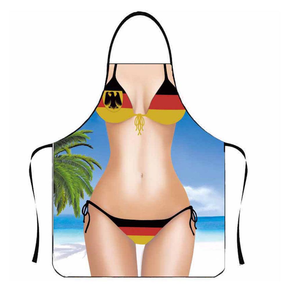 Apron Kitchen Funny Creative Cooking Grilling Baking Women Props Party Personalized Sexy Dressi Z2N2