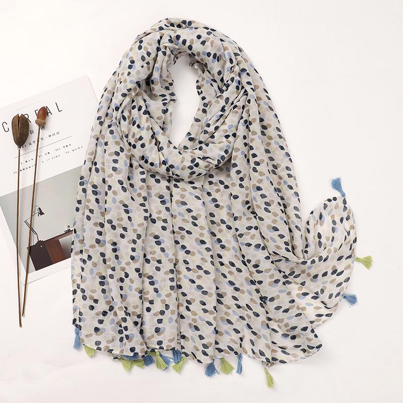90*180CM New Fashion Printed Soft Linen Cotton Scarf Shawls Abstract Floral Tassel Viscose Scarves Lady High Quality Long Hijab