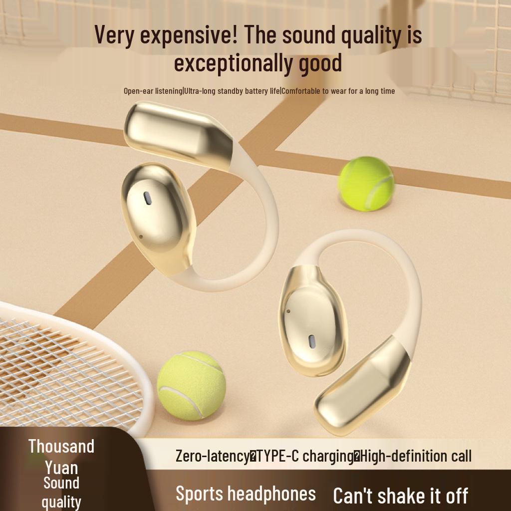 Multilingual AI Translation Bluetooth Earphones with Long Battery Life for Over-Ear Sports Use