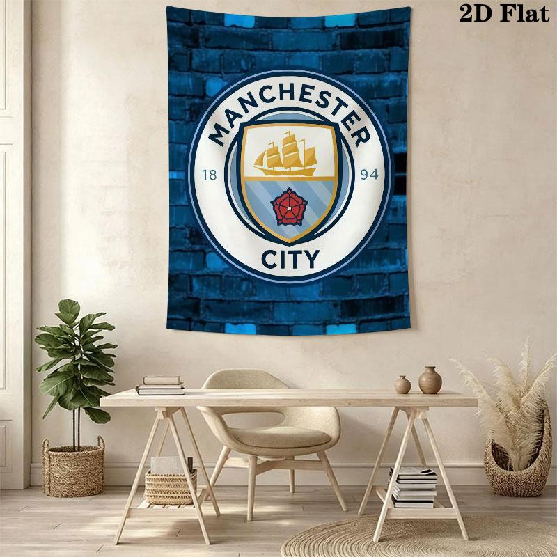 Etihad MCFC GroundWall Hanging Printed Fabric Blanket Decorative Tapestries for Bedroom Living Room Home Decor