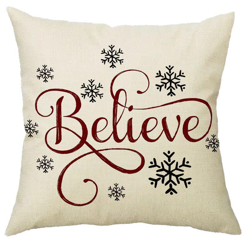 

Наволочка з різдвяним лляним принтом для дому, дивана, автомобіля та офісу 45cm x 45cm