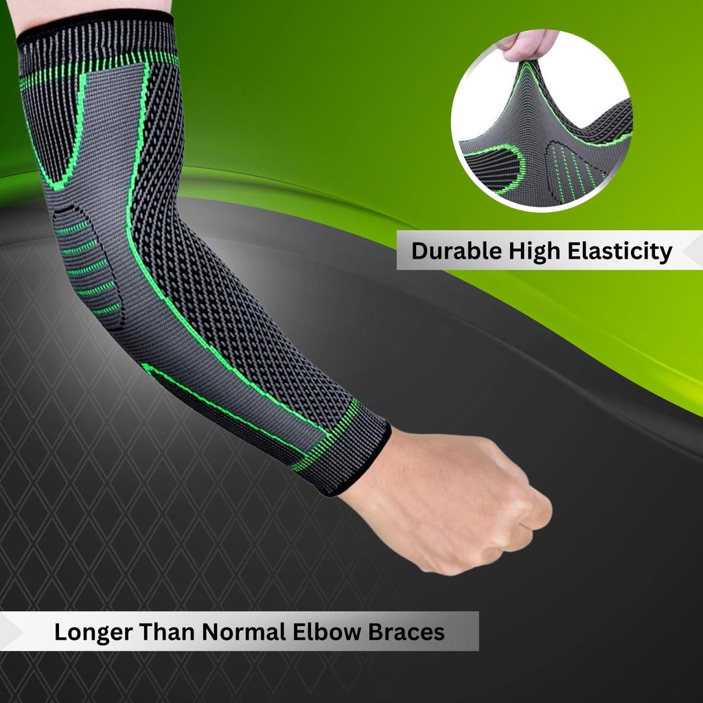 Prokick FlexiFit Elbow Support|Elbow Support for Gym|Elbow Brace for Men Women Workout|Elbow Compression Sleeves for Tendonitis Pain Relief, Tenn