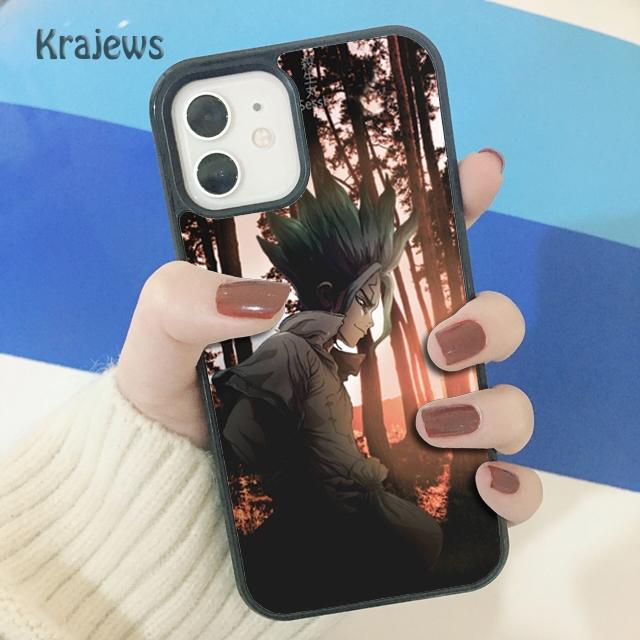 

Krajews Аніме Dr. М який чохол для телефону Stone Senku Ishigami для iPhone 14 SE 6 7 8 plus XR XS 11 12 13 pro max Samsung S21 S22 iPhone X or XS