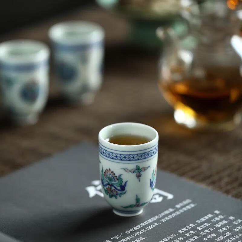 DuoCai Hand-painted Ceramic Teacup