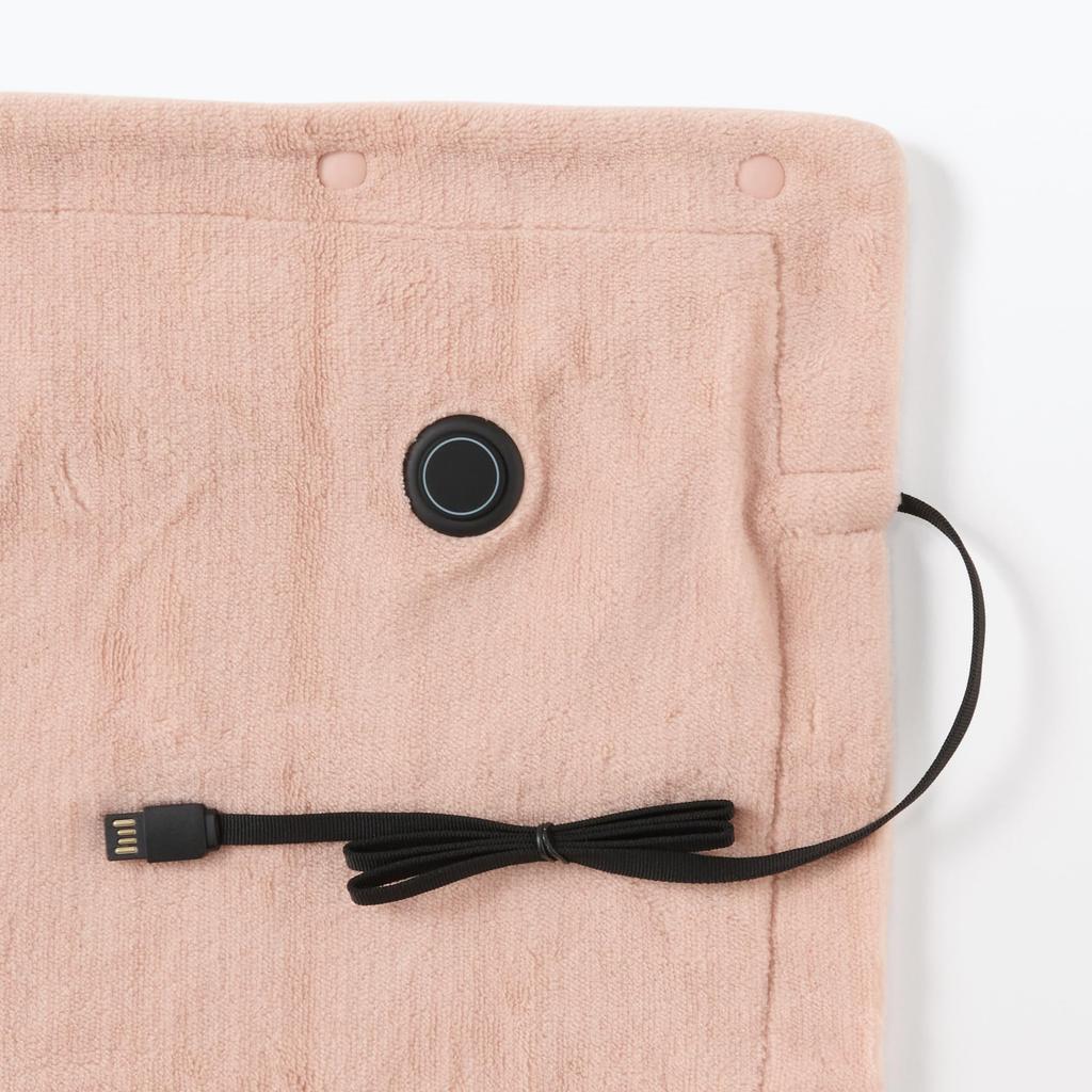 MUJI Washable USB Smoky 110cm Wide x 80cm Blanket, Pink, Deep, MJ-UBL11SPK/84390883