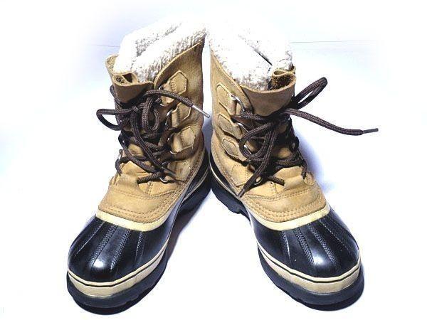 Prestigious Canada Brand/SOREL/Caribou Leather Snow Boots With Inner Liner/21.5cm/Brown/(USED)