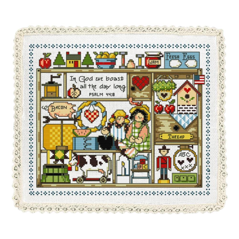 DIY Embroidery Pillow Covers Kit Cotton 14CT 2 Threads Cross Stitch Kits fCross Stitch Pillow Sham Cross Stitch Throw Pillowcase