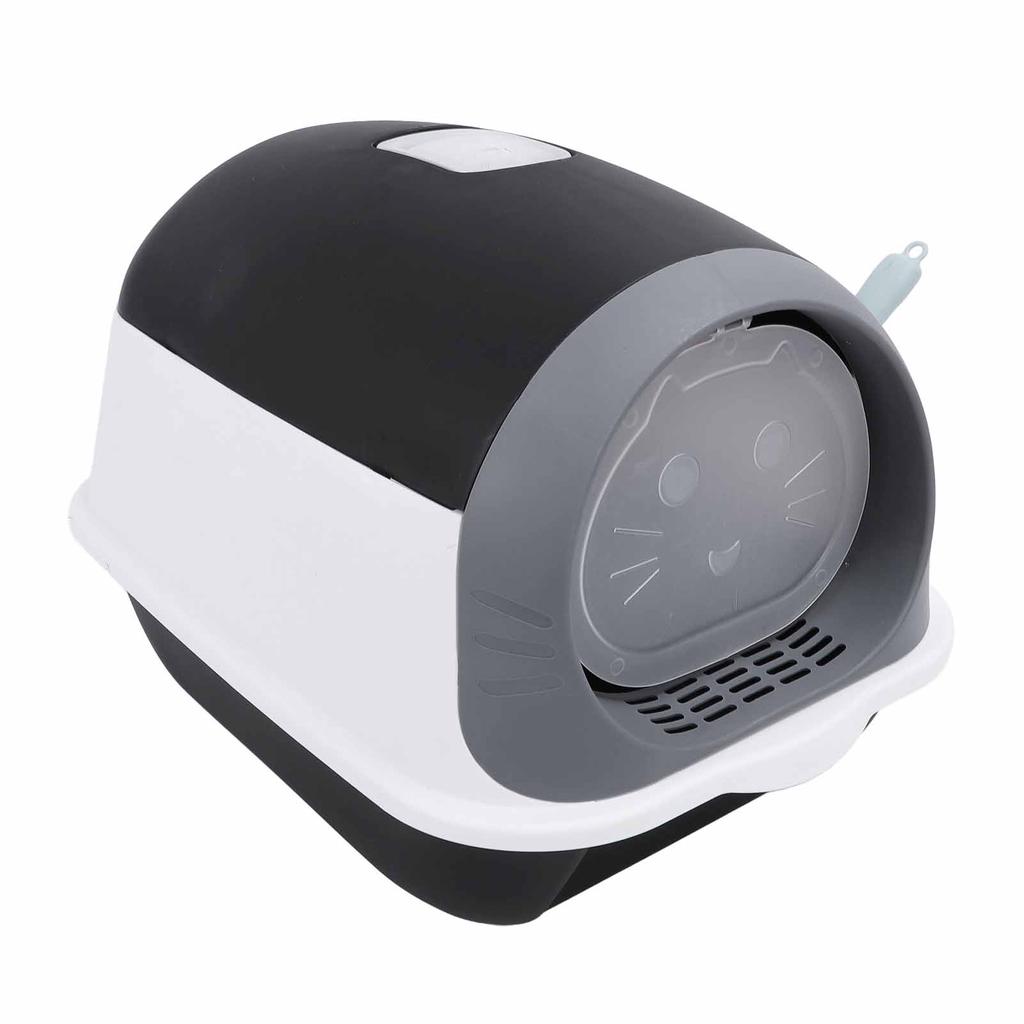Enclosed Plastic Litter Box Extra Large Odor Resistant Easy Cleaning Covered Kitty Litter Box with Scoop for Indoor Cats