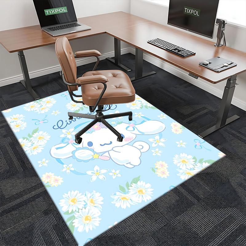Cinnamoroll Anime Cartoon Design Chair Mat Non-Slip Carpet for Office Home Decoration Living Room Bedroom Game Room Dormitory.E051