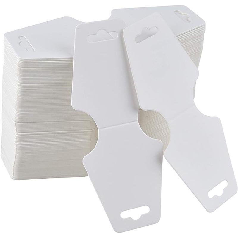 Étiquette Volante Pliable en Papier Kraft Blanc pour Bijoux & Accessoires pour Cheveux