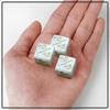 24pcs Acrylic Dice Markers for Board and Card Games, Kids Educational Toys, White Counting Cubes with +/- Symbols