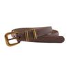 Handcrafted Real Leather Slim Waist Belt With Alloy Pin Buckle For Daily Style