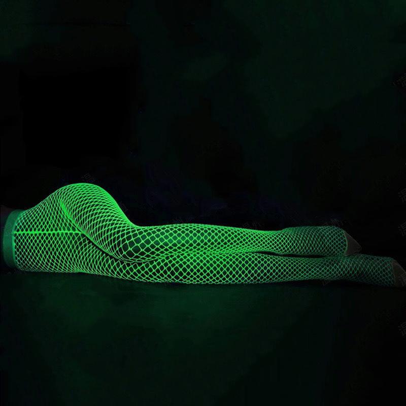 Sexy vyhloubené svítící rybářské sítě těsné kalhoty punčochy