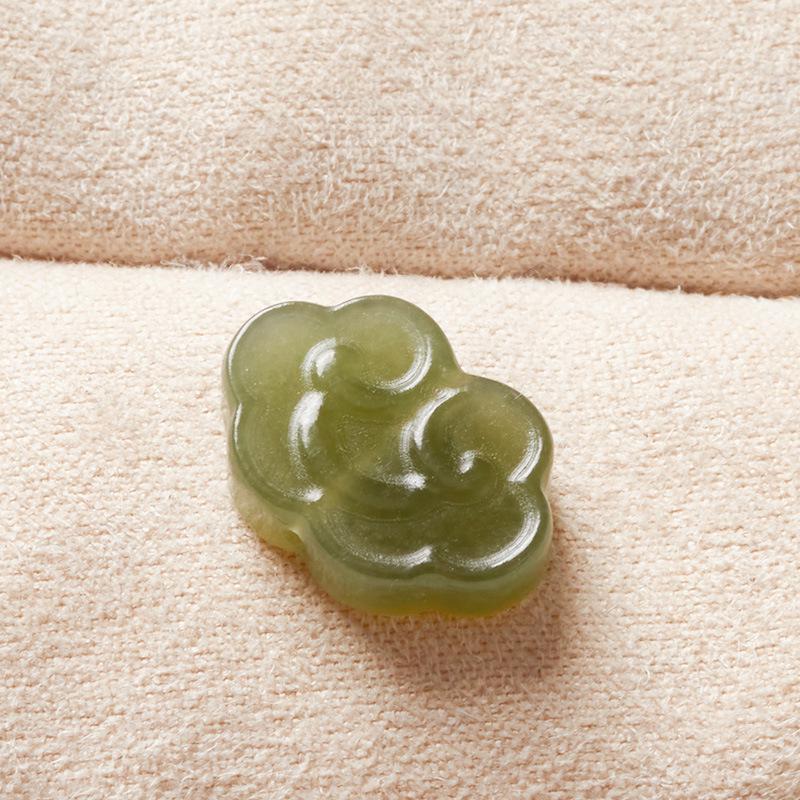 Qinghai Hetian Jade Ruyi Cloud Pendant Necklace for Babies